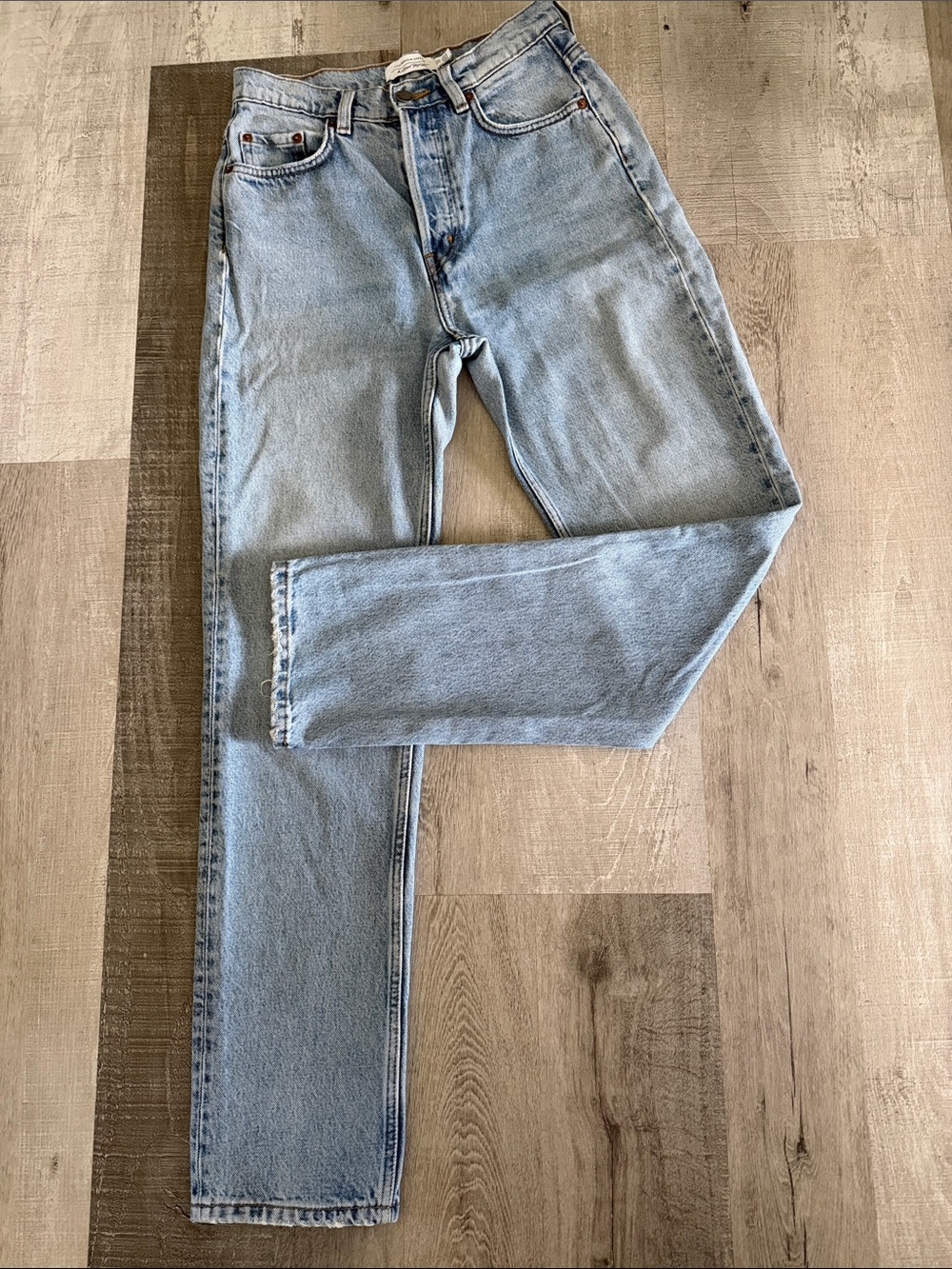 & Other Stories Light Blue Straight Jeans